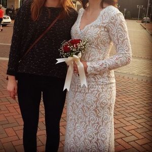 White Jovani Prom dress